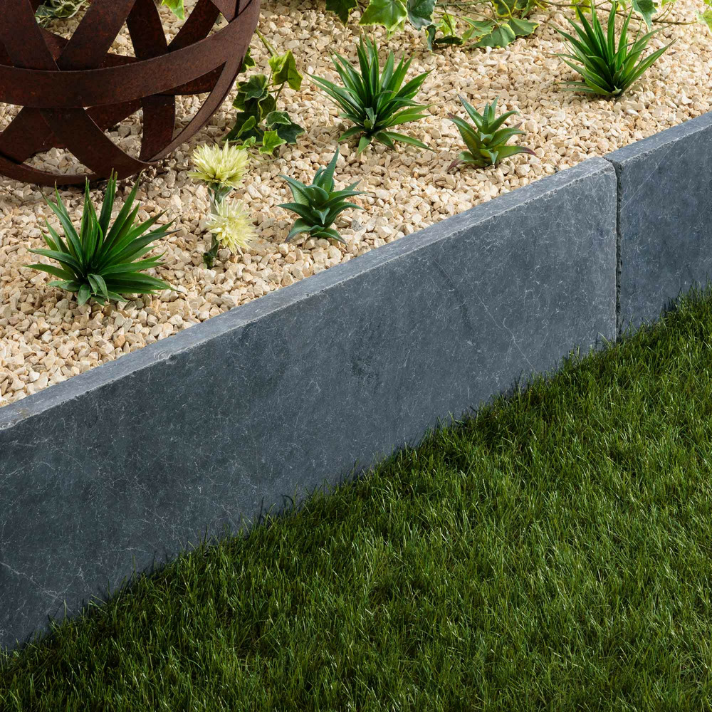 Bordure de jardin pierre bleue du vietnam 100x30x3 cm (à l'unité) - ro'ma nature