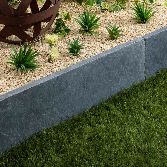 Bordure de jardin pierre bleue du vietnam 100x30x3 cm (à l'unité) - ro'ma nature