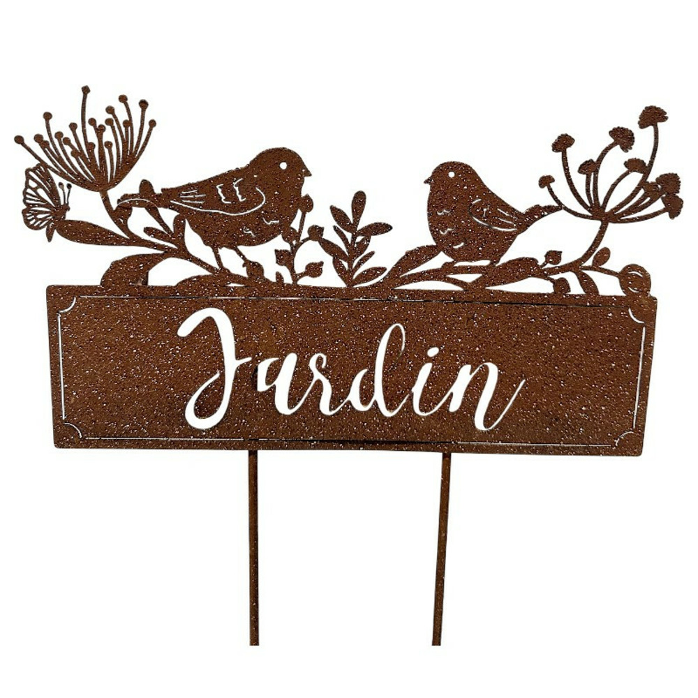 Pique jardin fer marron 41x65cm