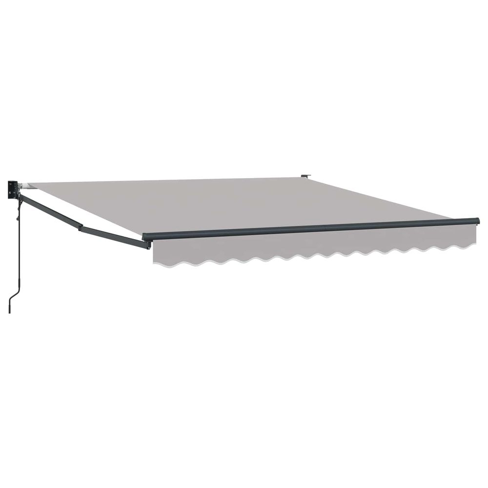 Auvent rétractable gris clair 300 x 250 x 165 cm
