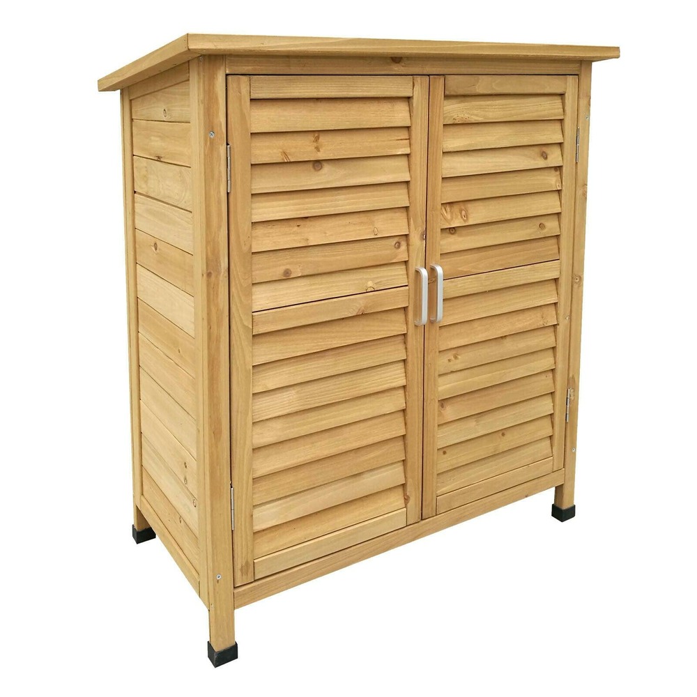 Cabane abri de jardin doubles portes 87 x 46 x 91 cm bois épicéa