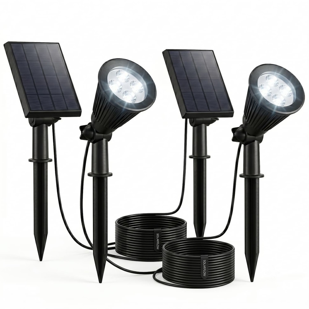 2 spots solaires projecteurs spiky away 200lm