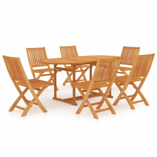 Ensemble à manger de jardin 7 pcs bois de teck massif