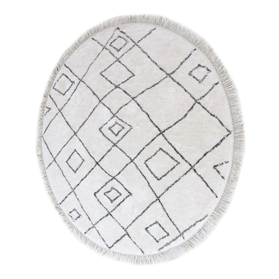 Tapis ervin ivoire/taupe diameter 160 cm