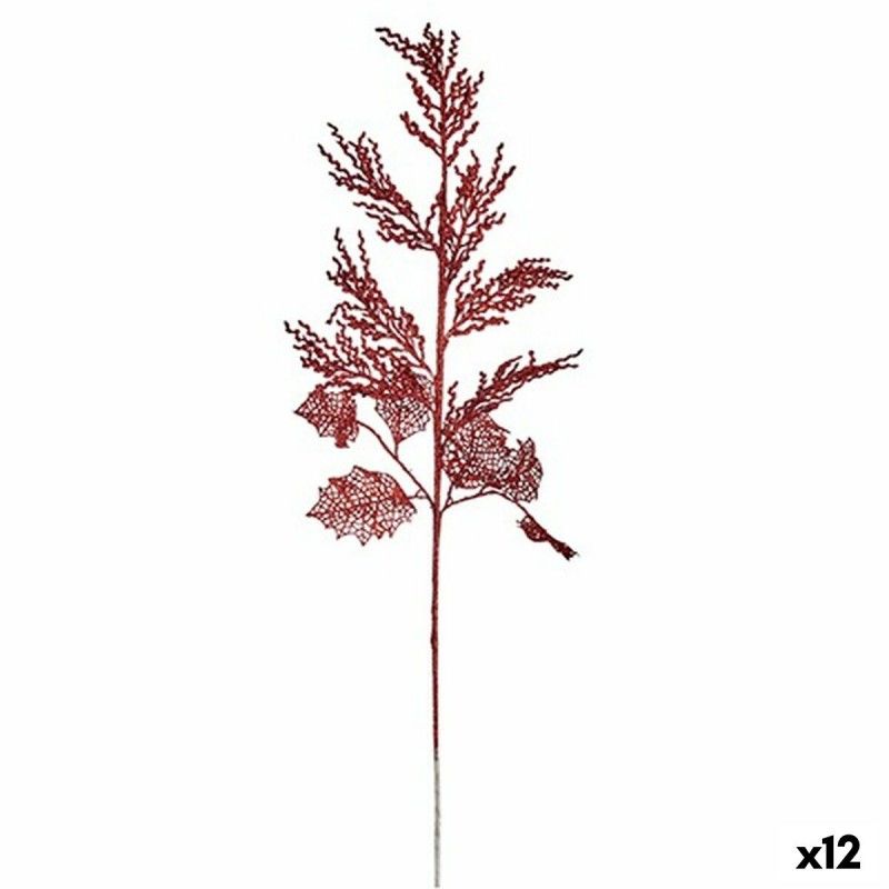 Branche paillettes rouge plastique 30 x 64 x 13 cm (12 unités)