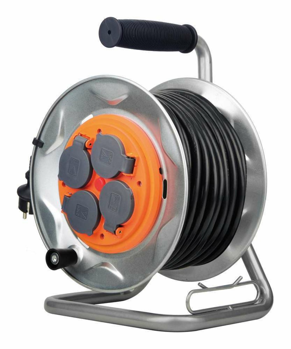 Enrouleur de jardin IP44 - 4 prises 16A - 3G2,5mm² - 25m - Zenitech