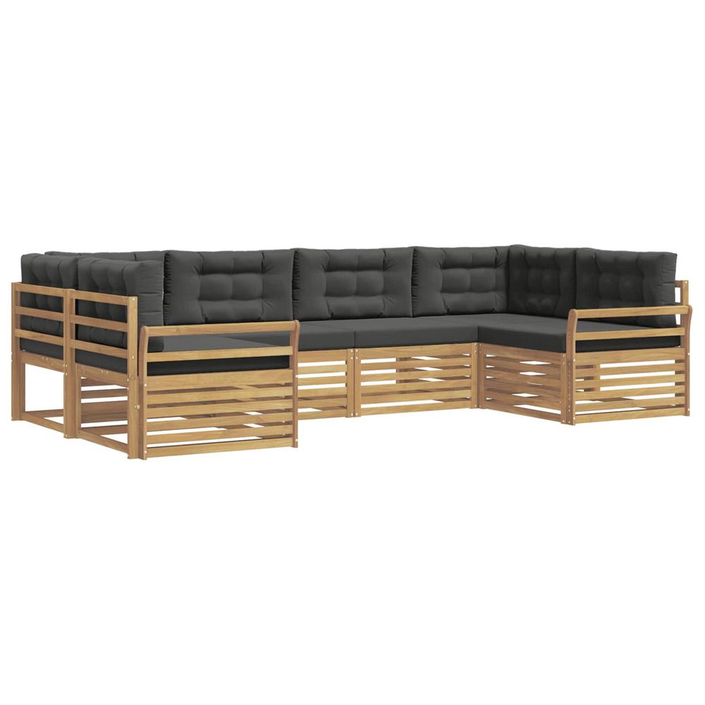 Ensemble de canapés d'extérieur 6 pc blanc et anthracite