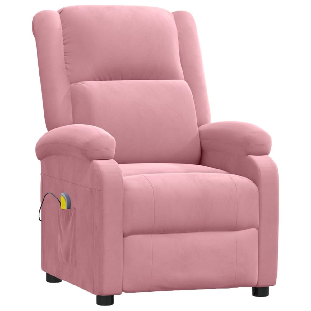 Fauteuil de massage rose velours