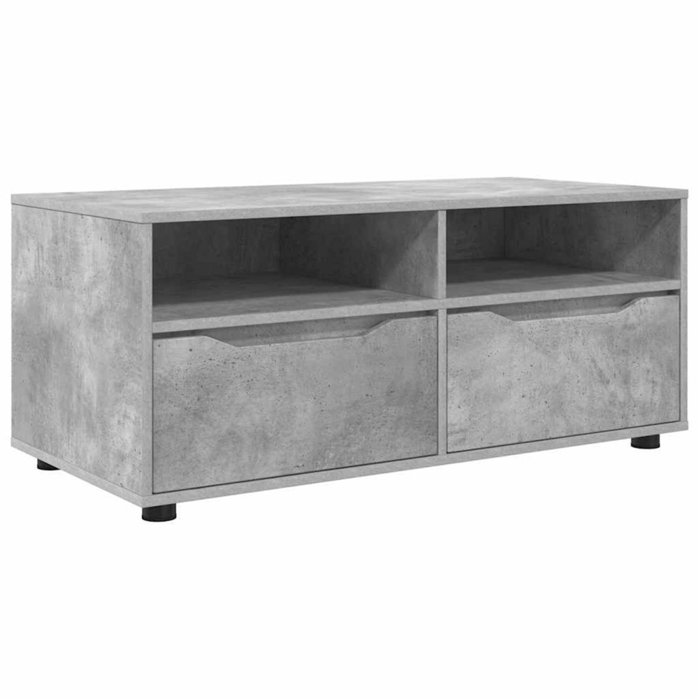 Meuble tv gris béton 100 x 48 x 43 cm bois d'ingénierie