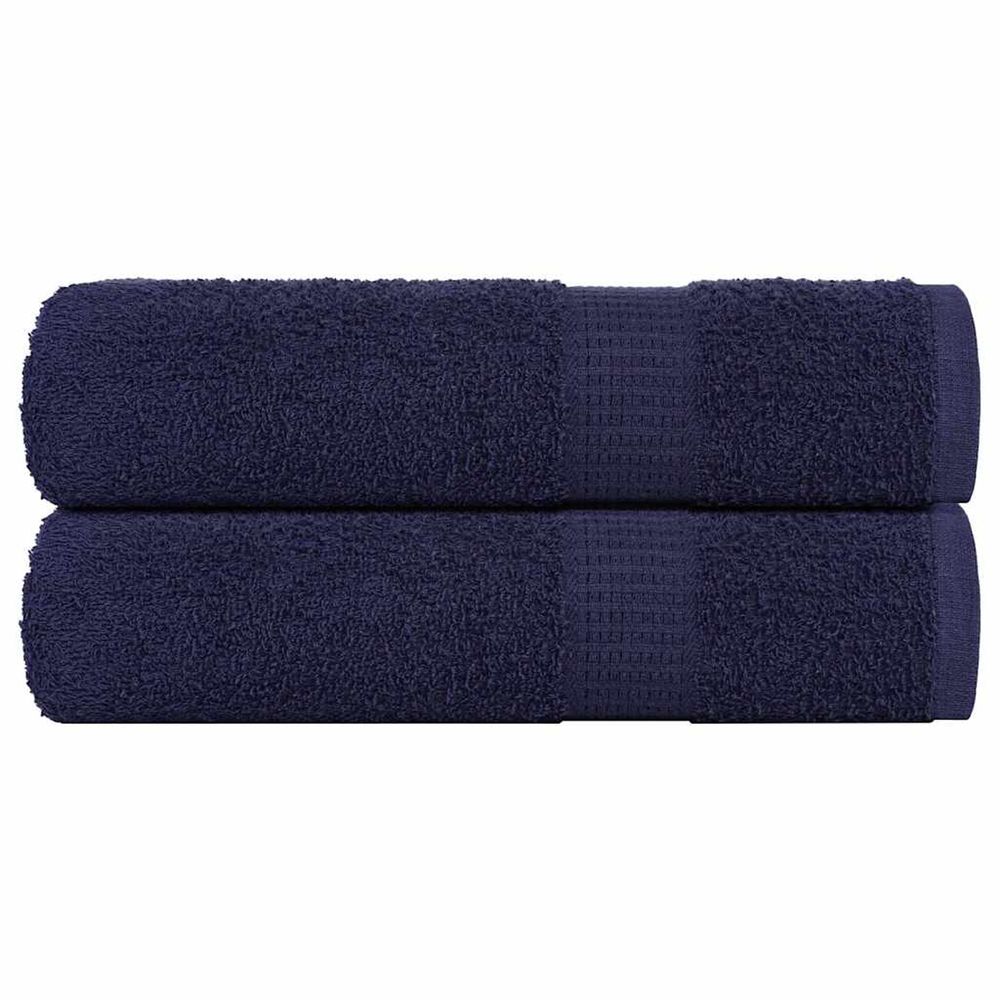 Serviettes de bain frogn 2 pcs bleu marine 100x150 cm 360 g/m²
