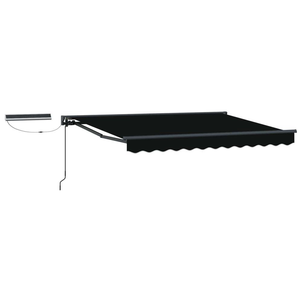 Auvent rétractable électrique noir et anthracite 3,5 x 2,5 m