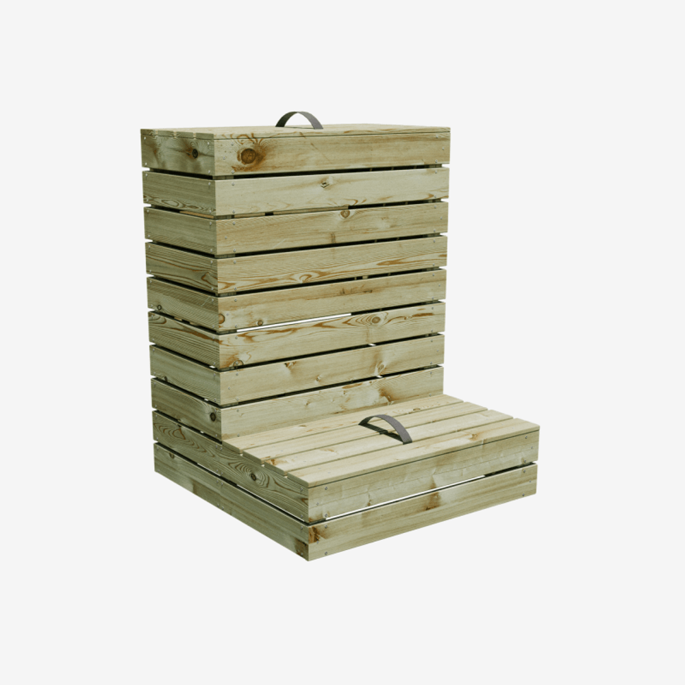 Composteur en bois traité 79 x 81 x 100 cm alto