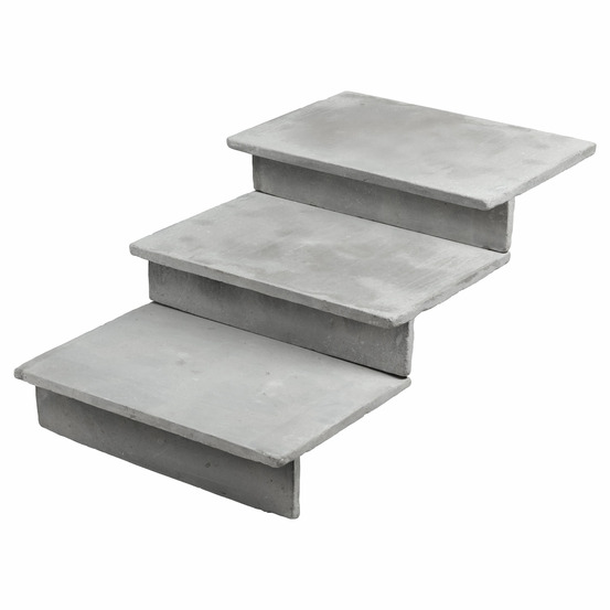Dessus de marche pierre de l'atlas gris 75x50x3 cm bord droit (à l'unité) - ro'ma nature