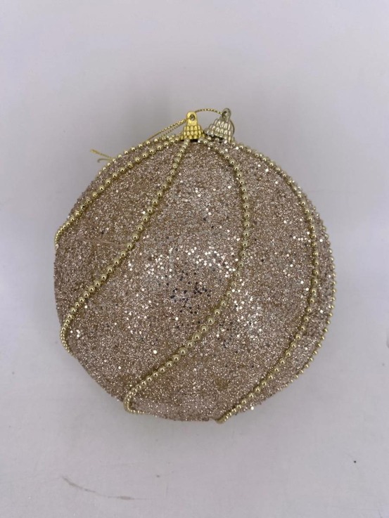 Boule maxi pailletée d.15cm polystyrène or