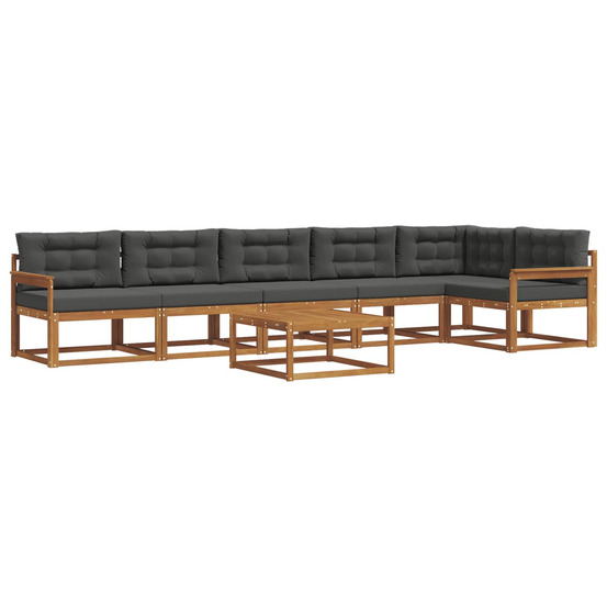 Ensemble de canapés d'extérieur 7 pcs naturel et anthracite