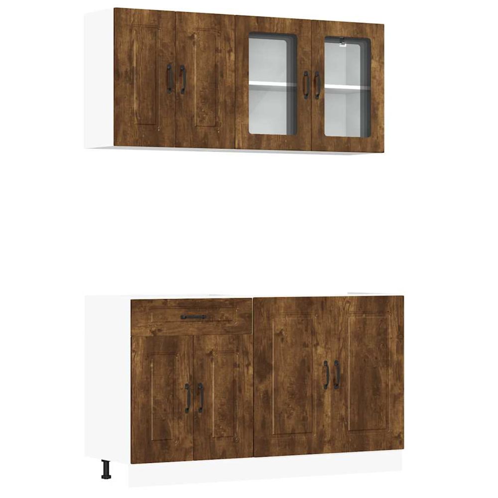Ensemble d'armoires de cuisine 4 pcs kalmar bois d'ingénierie