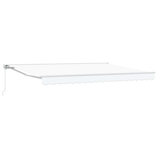 Auvent rétractable manuel blanc 4,5 × 3,5 m