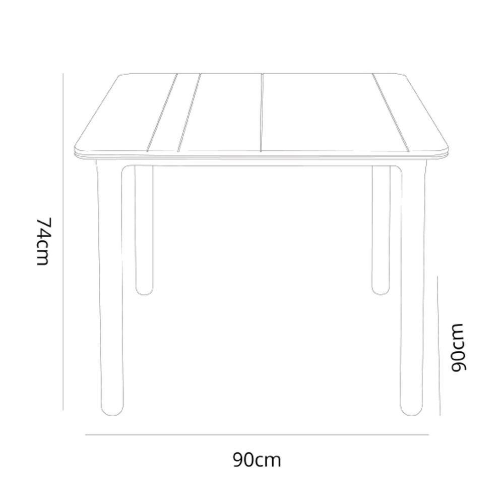 Table noa 900 x 900 pieds blancs - resol