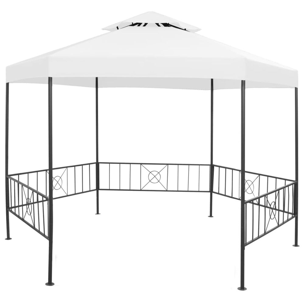 Belvédère de jardin 323x275x265 cm blanc 180 g/m²