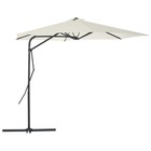 Parasol d'extérieur avec poteau en acier 300 cm sable