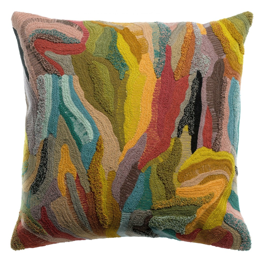 Coussin brodé betty mineral 45 x 45 cm