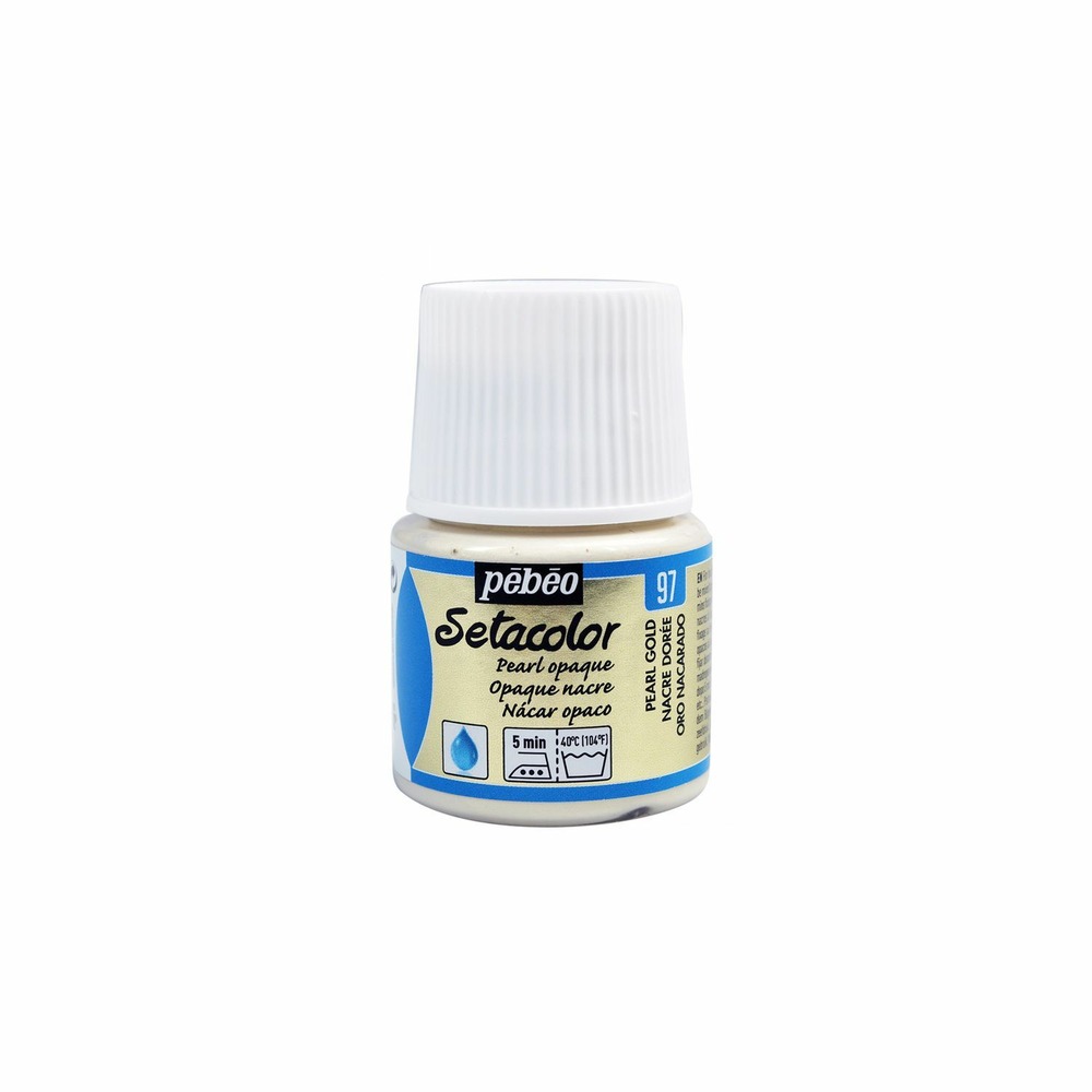Peinture textile setacolor opaque effet nacré - or - 45 ml