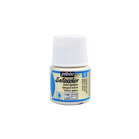 Peinture textile setacolor opaque effet nacré - or - 45 ml