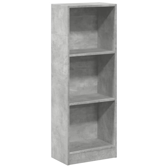 Bibliothèque gris béton 40x24x109 cm bois d'ingénierie
