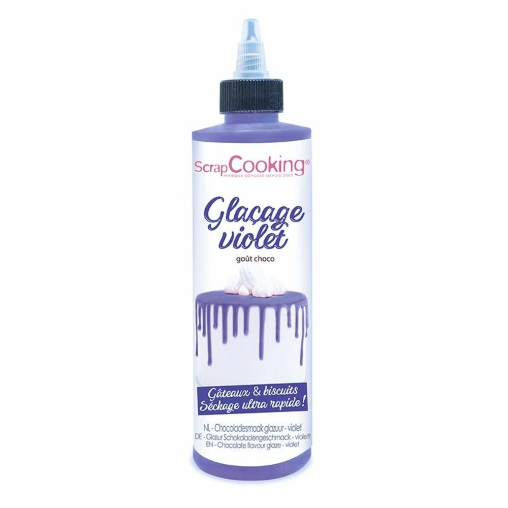 Glaçage au chocolat violet 130 g