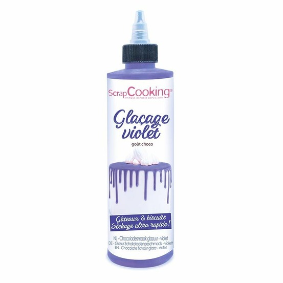Glaçage au chocolat violet 130 g