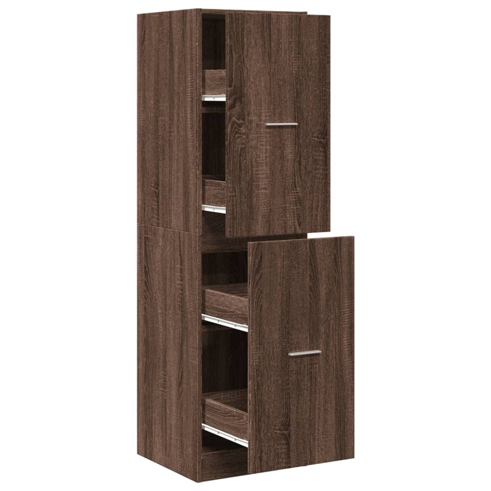 Armoire apothicaire chêne marron 40x41x144,5 cm bois ingénierie
