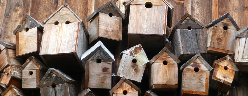 Grande maison à oiseaux en bois pour jardin extérieur, cabanes à