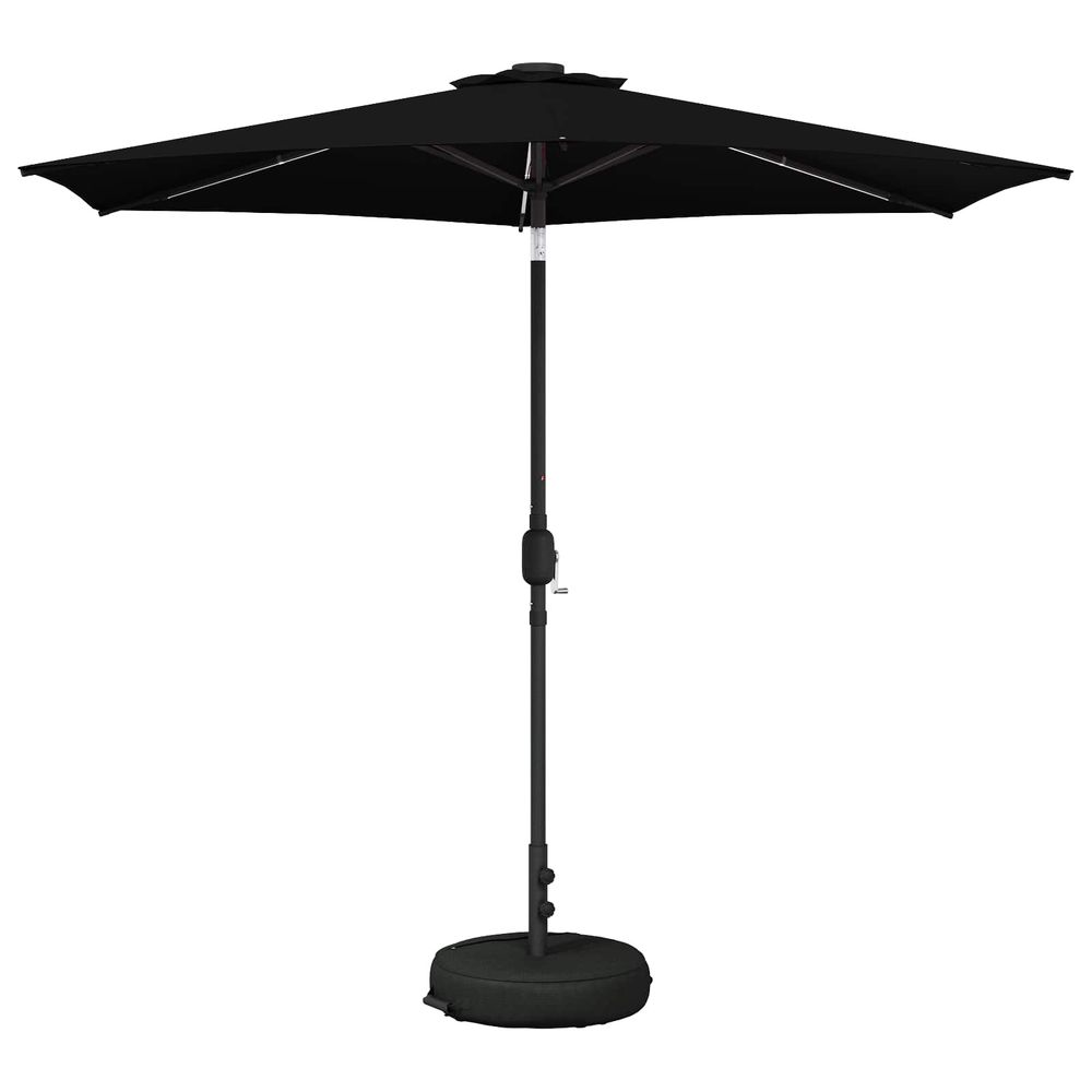 Parasol de jardin avec lumières led et base 270 x 270 cm