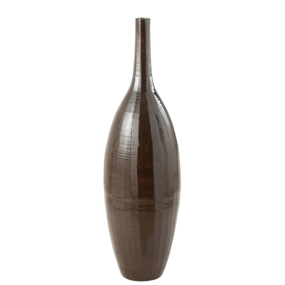 Vase haut en céramique marron 33x33x120 cm