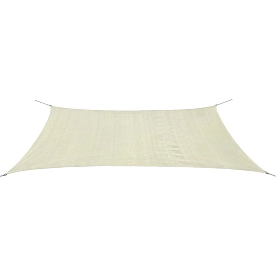 Parasol en pehd rectangulaire 4 x 6 m crème