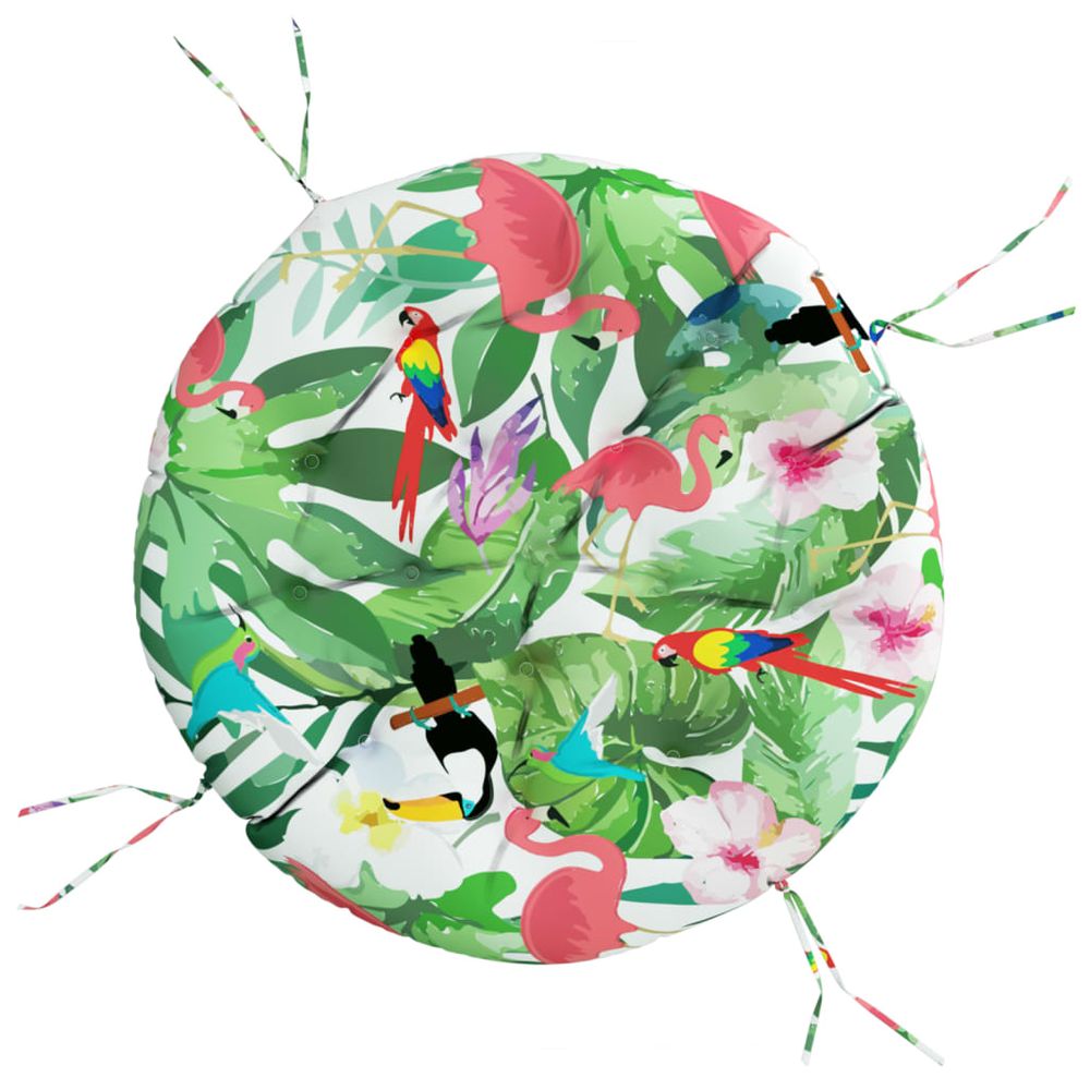 Coussin rond multicolore ø 100 x11 cm tissu oxford