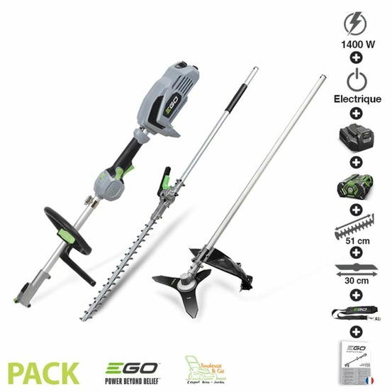 Pack multi outil jardin débroussailleuse taille-haies batterie chargeur 56 volts egopower