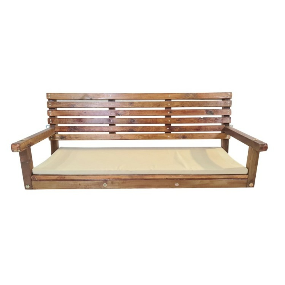 Masgames elna l banc balançoire de jardin avec coussin sur le banc