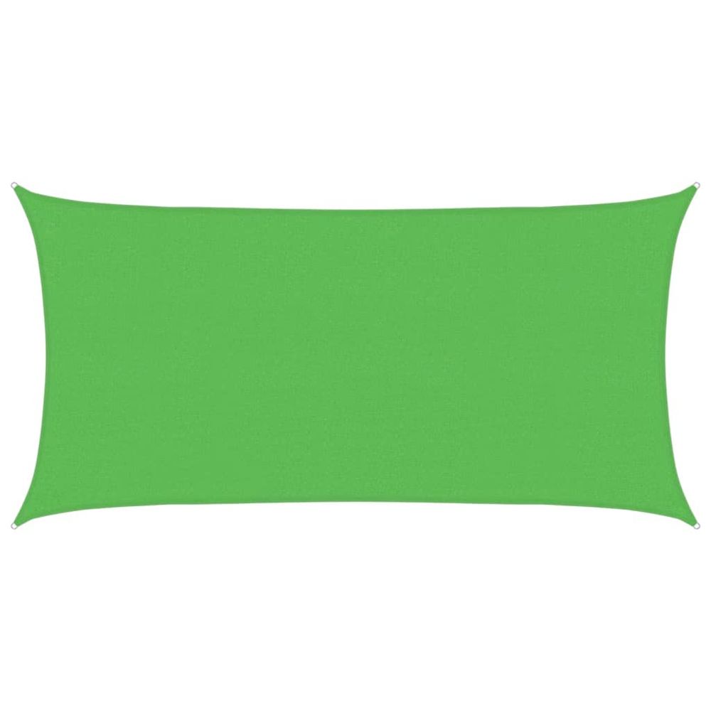 Voile d'ombrage 160 g/m² rectangulaire vert clair 2,5x5 m pehd