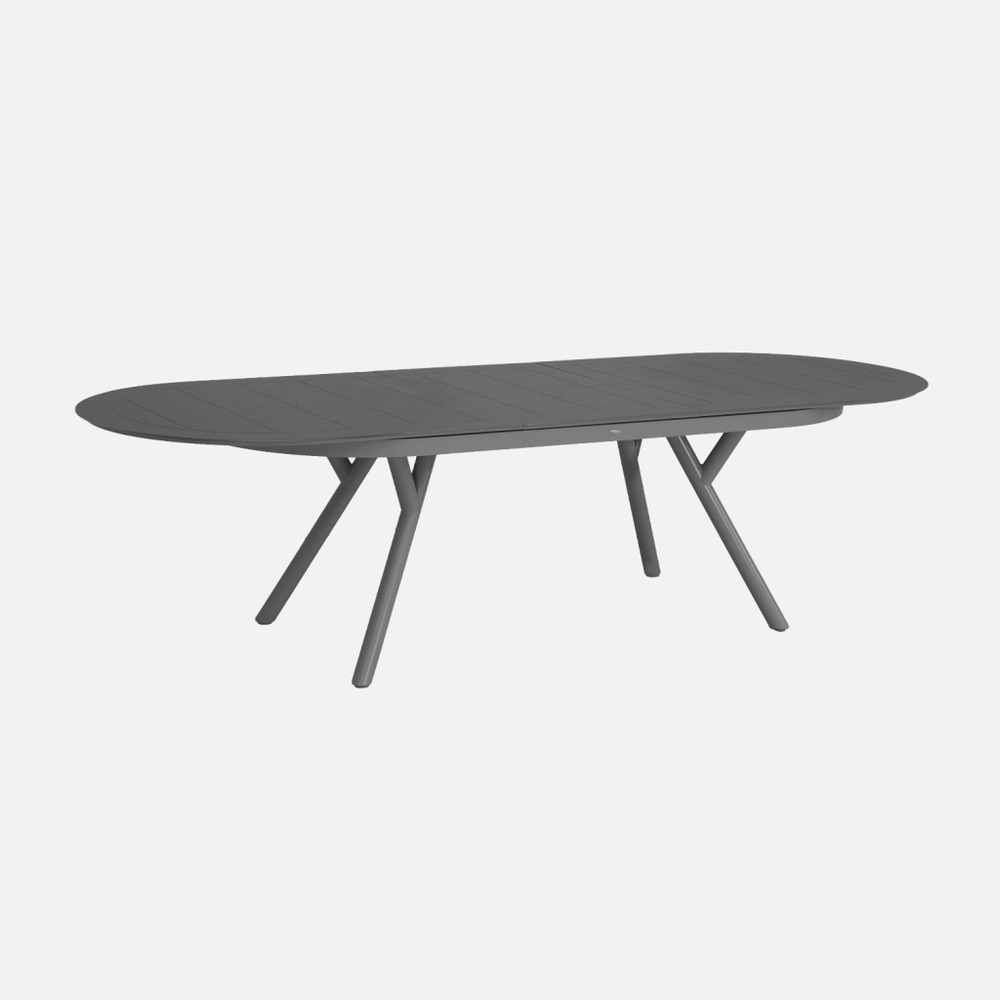 Table de jardin ovale extensible aluminium 10 places - metora