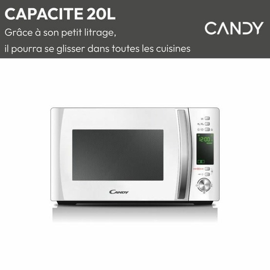 Micro-ondes timeless 700w 20l digital blanc - décongélation, 5 niveaux de puissance - 10 menus auto