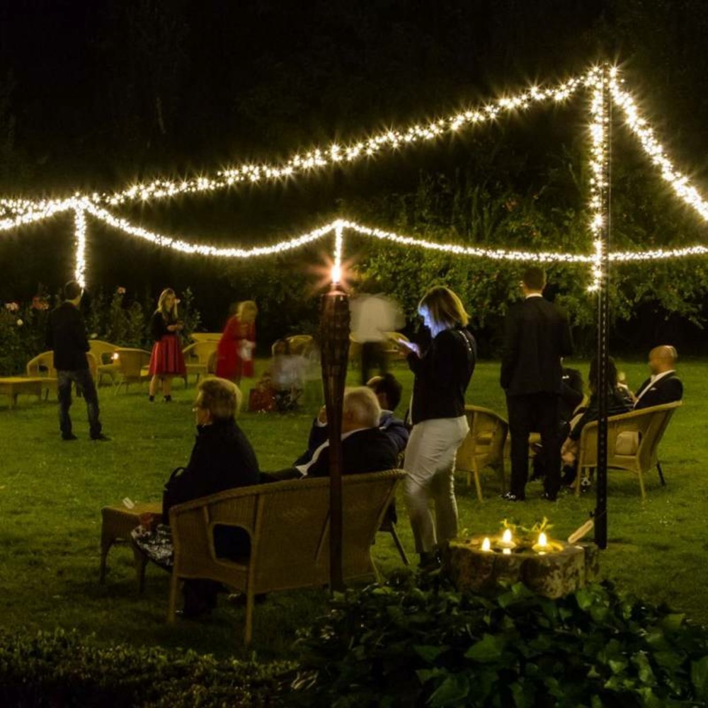 Guirlande lumineuse 30 mètres mini boa 1500 led blanc chaud 8 programmes 24v ip44 lotti