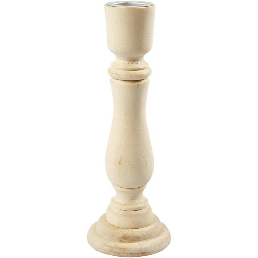 Creativ company - candlestick wood, 16,5cm 57604