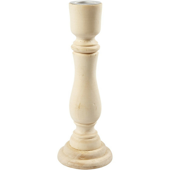 Creativ company - candlestick wood, 16,5cm 57604