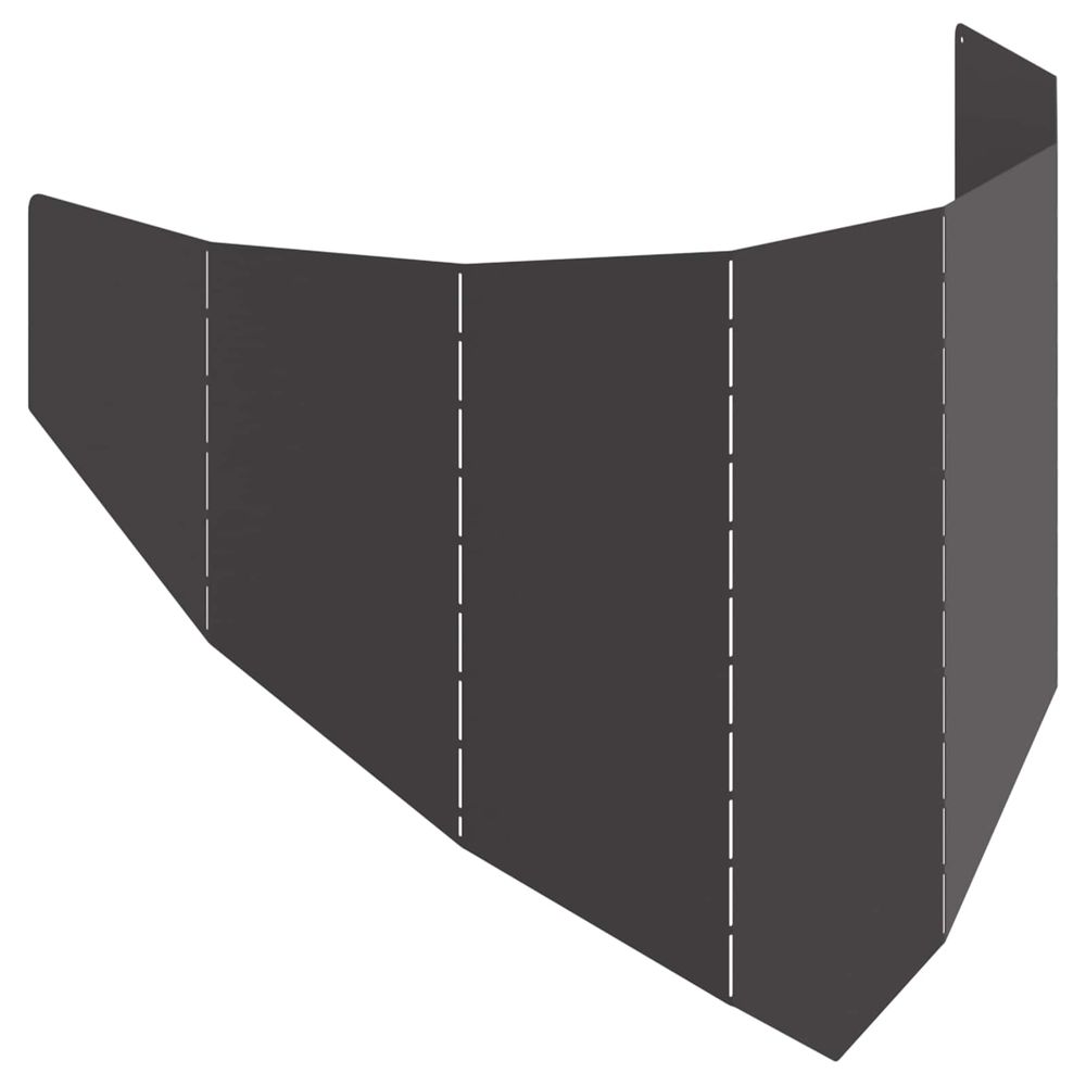 Bordure de pelouse 100 x 45 cm acier noir
