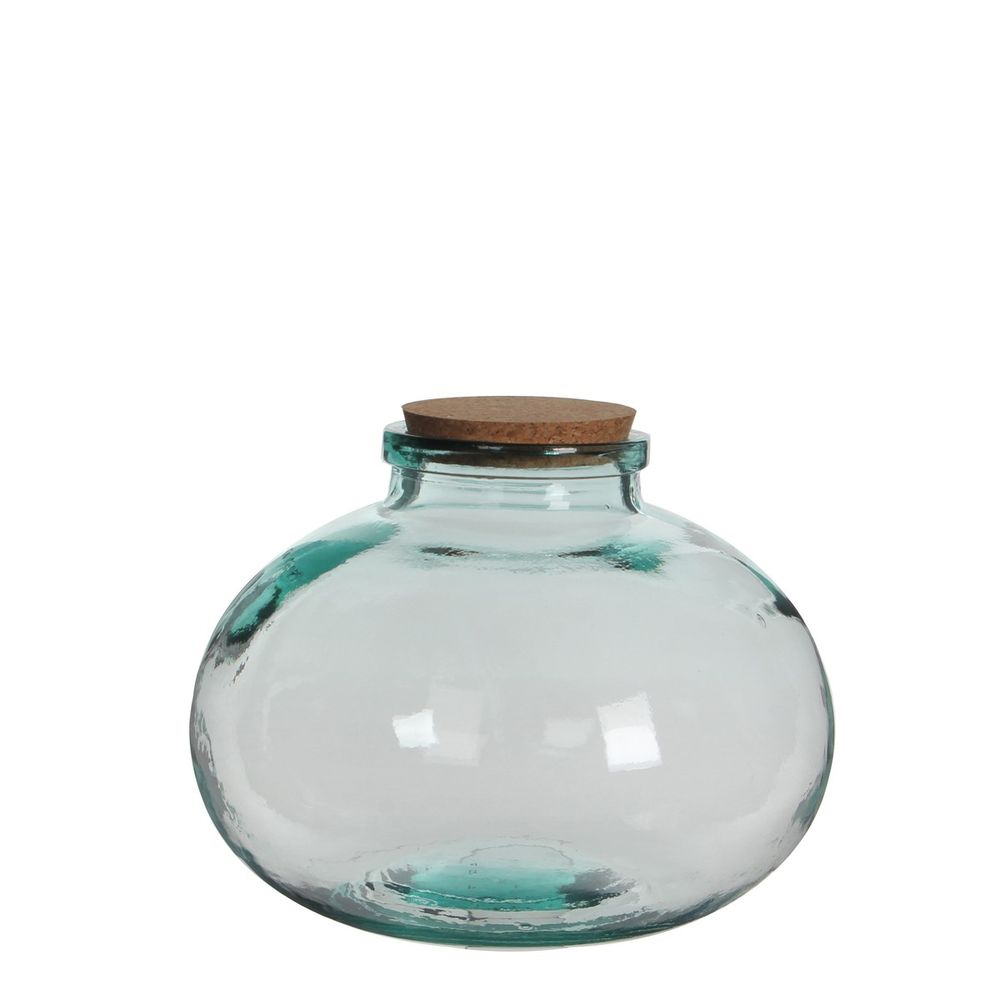 Mica decorations olly vase en verre recyclé - h23 x ø29 cm - transparent