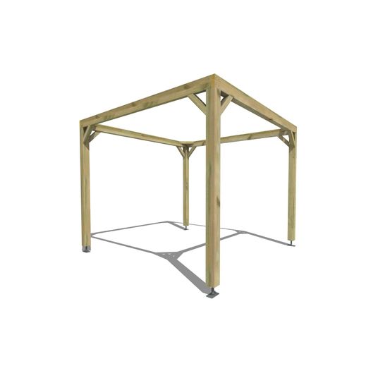 Pergola bois • 3m x 3m • indépendante • cadre simple • livraison comprise