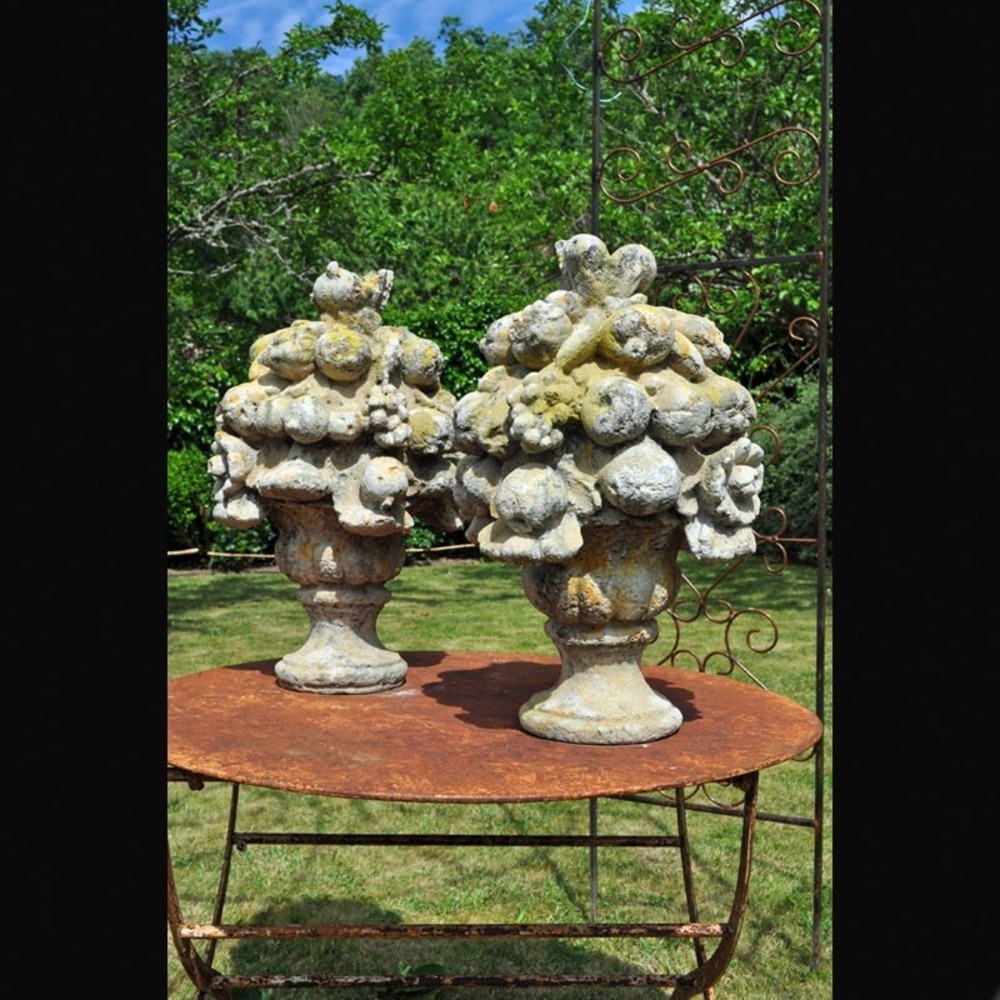 Paire de bouquets fleuris perla 58x35x21cm