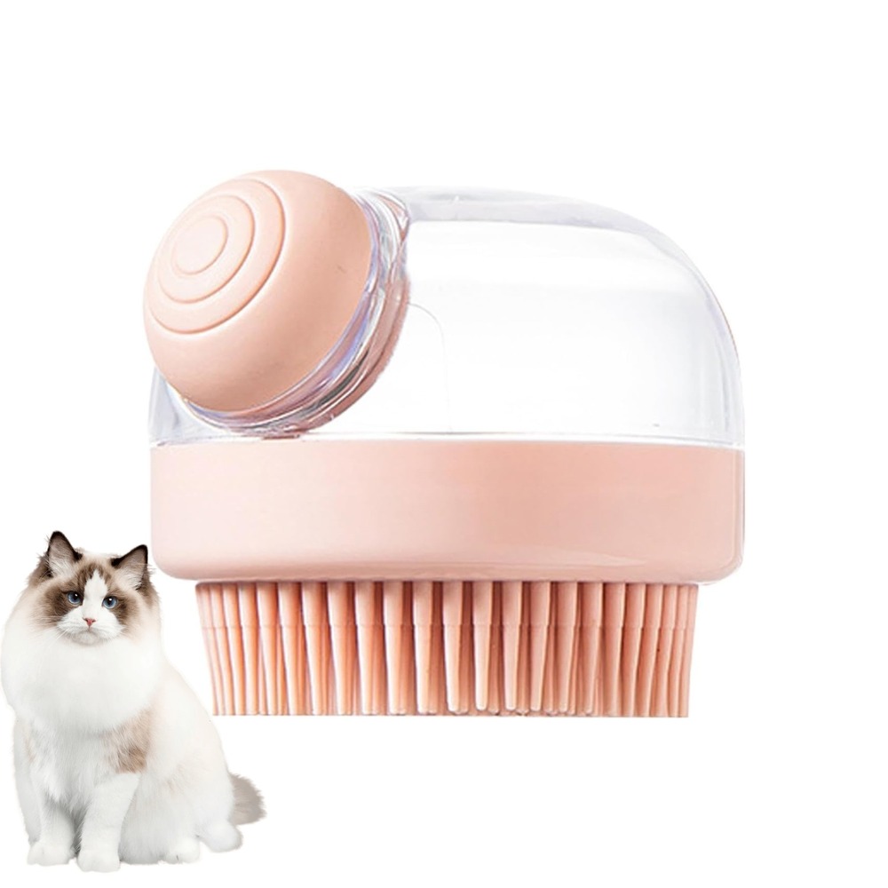 Brosse de bain pour chien/chat - distributeur intégré