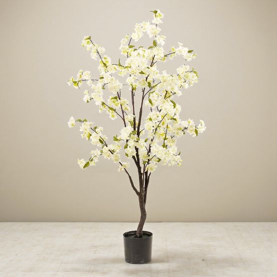 Cerisier en fleurs blanc artificiel h210cm - 135cm